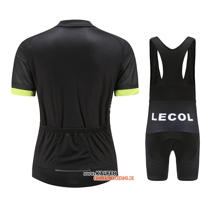 Le Col Kurzarmtrikot 2021 und Kurze Tragerhose Shwarz Gelb
